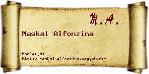 Maskal Alfonzina névjegykártya